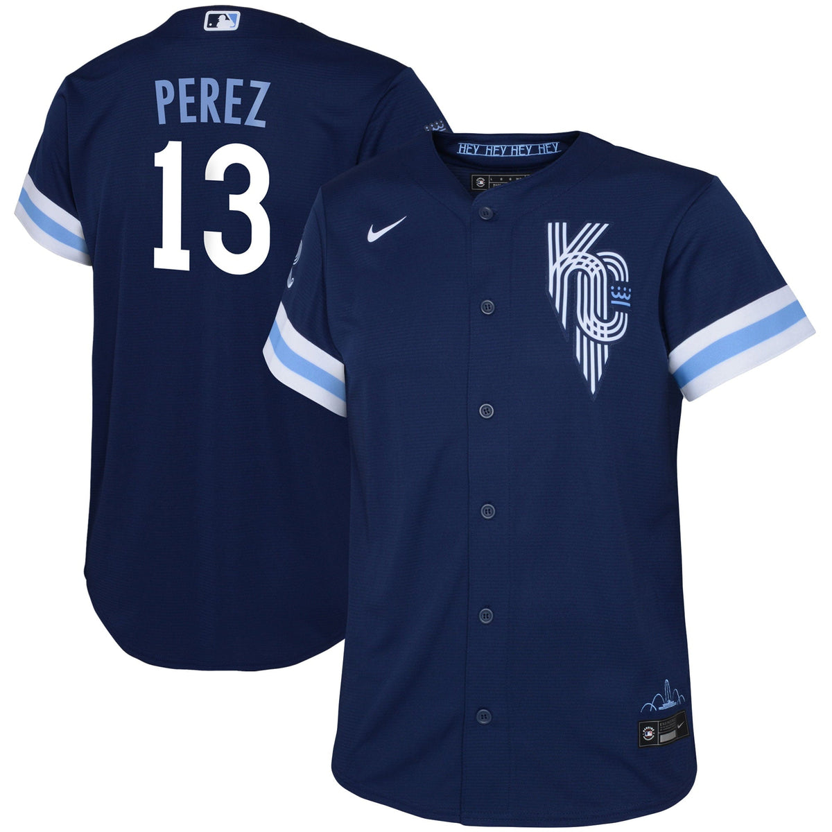 Toddler Nike Salvador Perez Navy Kansas City Royals 2022 City Connect Replica Player Jersey