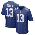 Men s Nike David Sills V Royal New York Giants Game Player Jersey