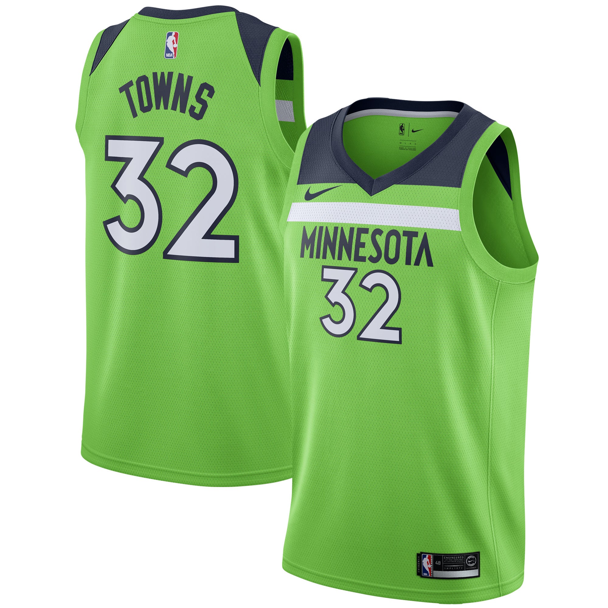 Karl-Anthony Towns Minnesota Timberwolves Nike Swingman Jersey - Statement Edition - Green