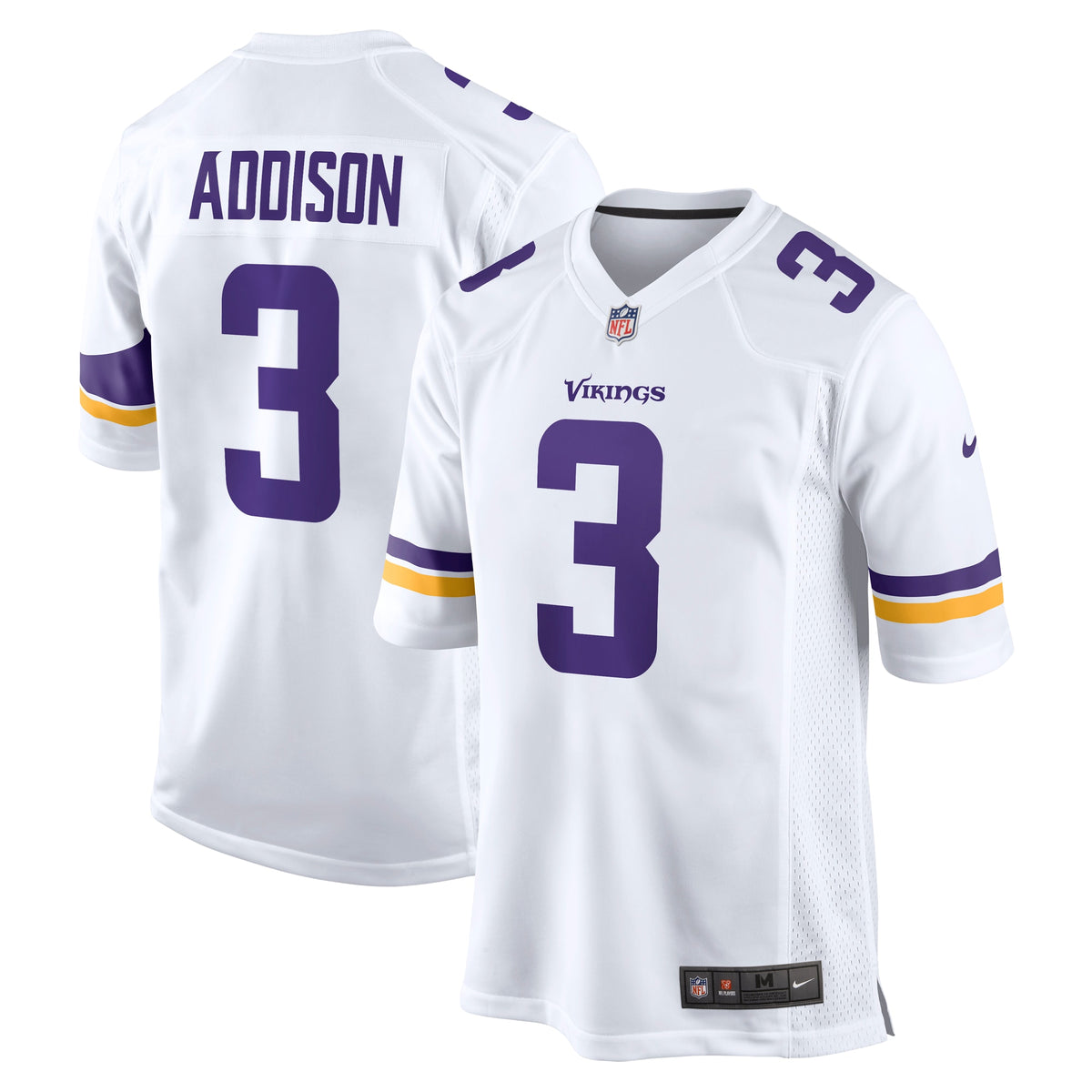 Jordans Addison Minnesota Vikings Nike Away Game Jersey   White