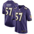Bart Scott Baltimore Ravens Nike Game Retired Player Jersey   Purple