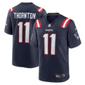Men s Nike Tyquan Thornton Navy New England Patriots Game Player Jersey