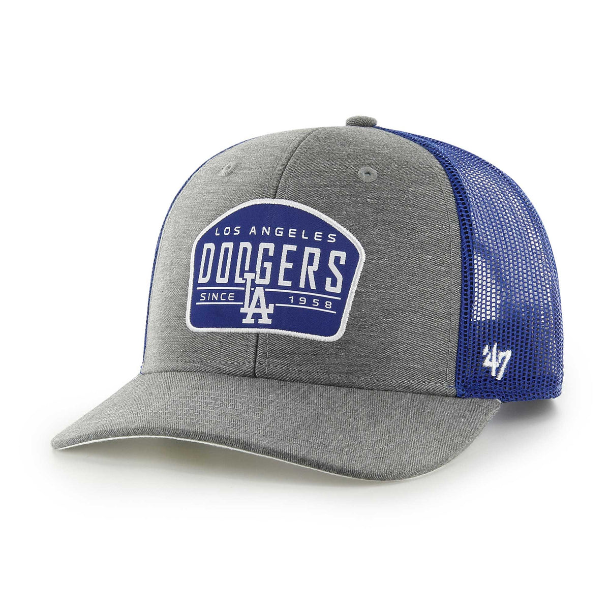 Los Angeles Dodgers '47 Slate Trucker Snapback Hat - Charcoal