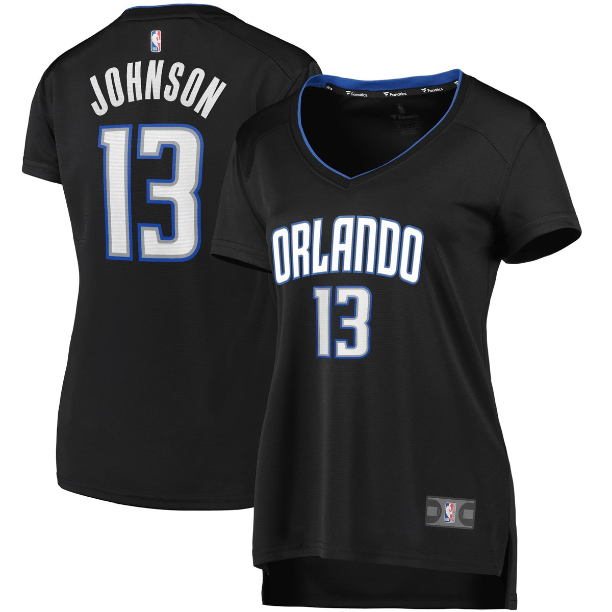 Women's Fanatics Branded BJ Johnson Black Orlando Magic Fast Break Player Jersey - Statement Edition