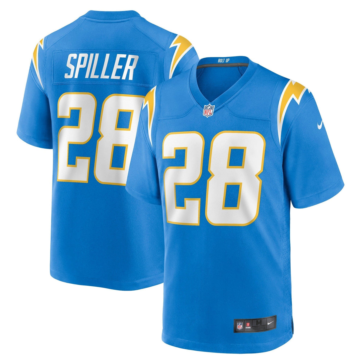 Men s Nike Isaiah Spiller Powder Blue Los Angeles Chargers Game Jersey
