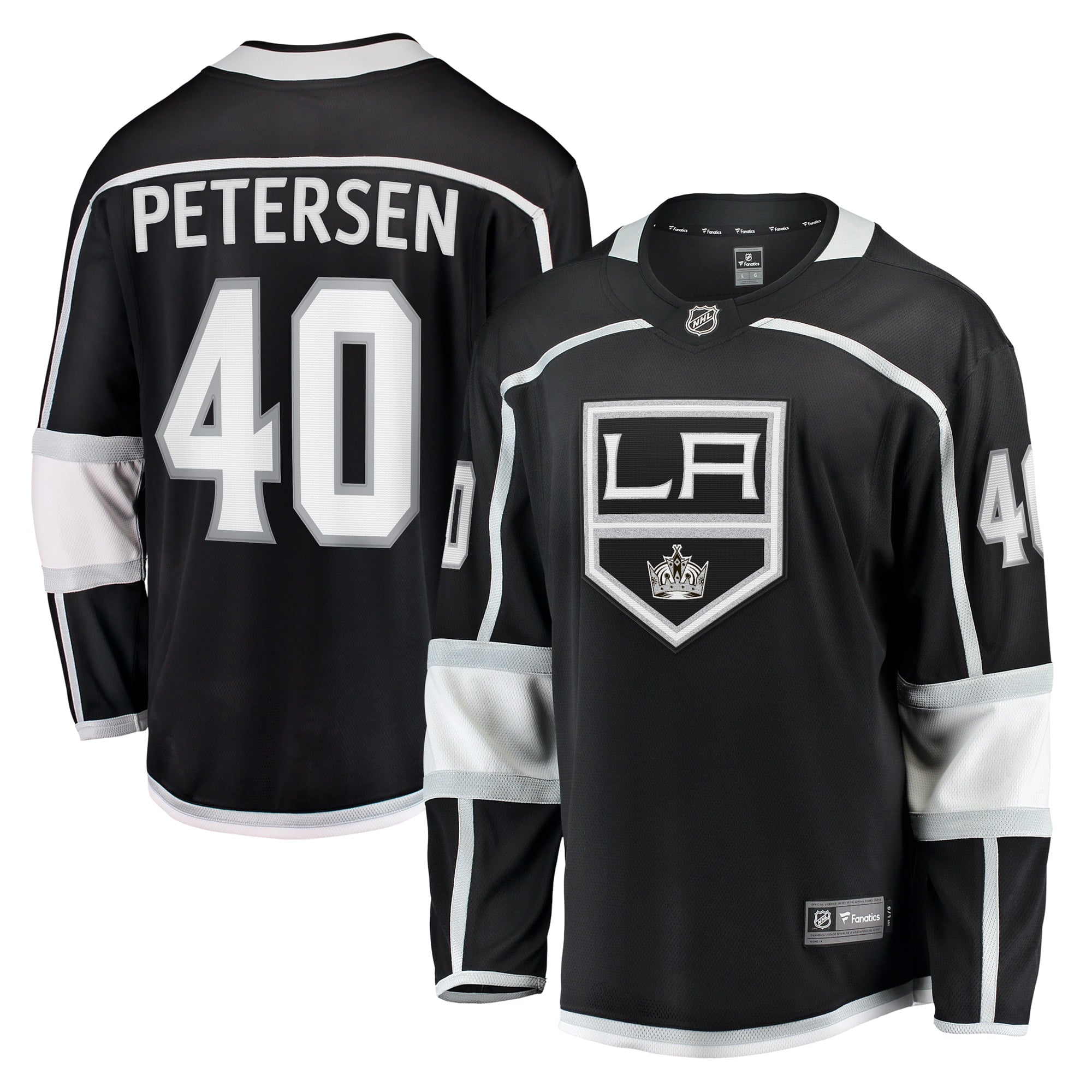 Men's Fanatics Branded Cal Petersen Black Los Angeles Kings Home Breakaway Player Jersey