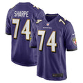 Men s Nike David Sharpe Purple Baltimore Ravens Game Player Jersey