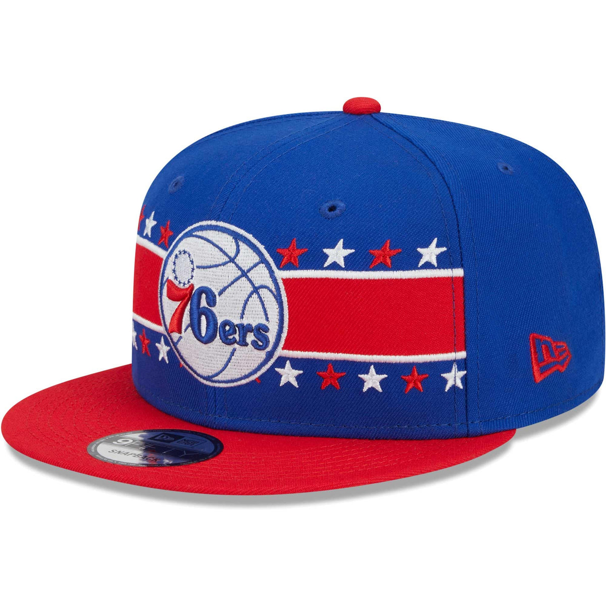 Philadelphia 76ers New Era Banded Stars 9FIFTY Snapback Hat - Royal