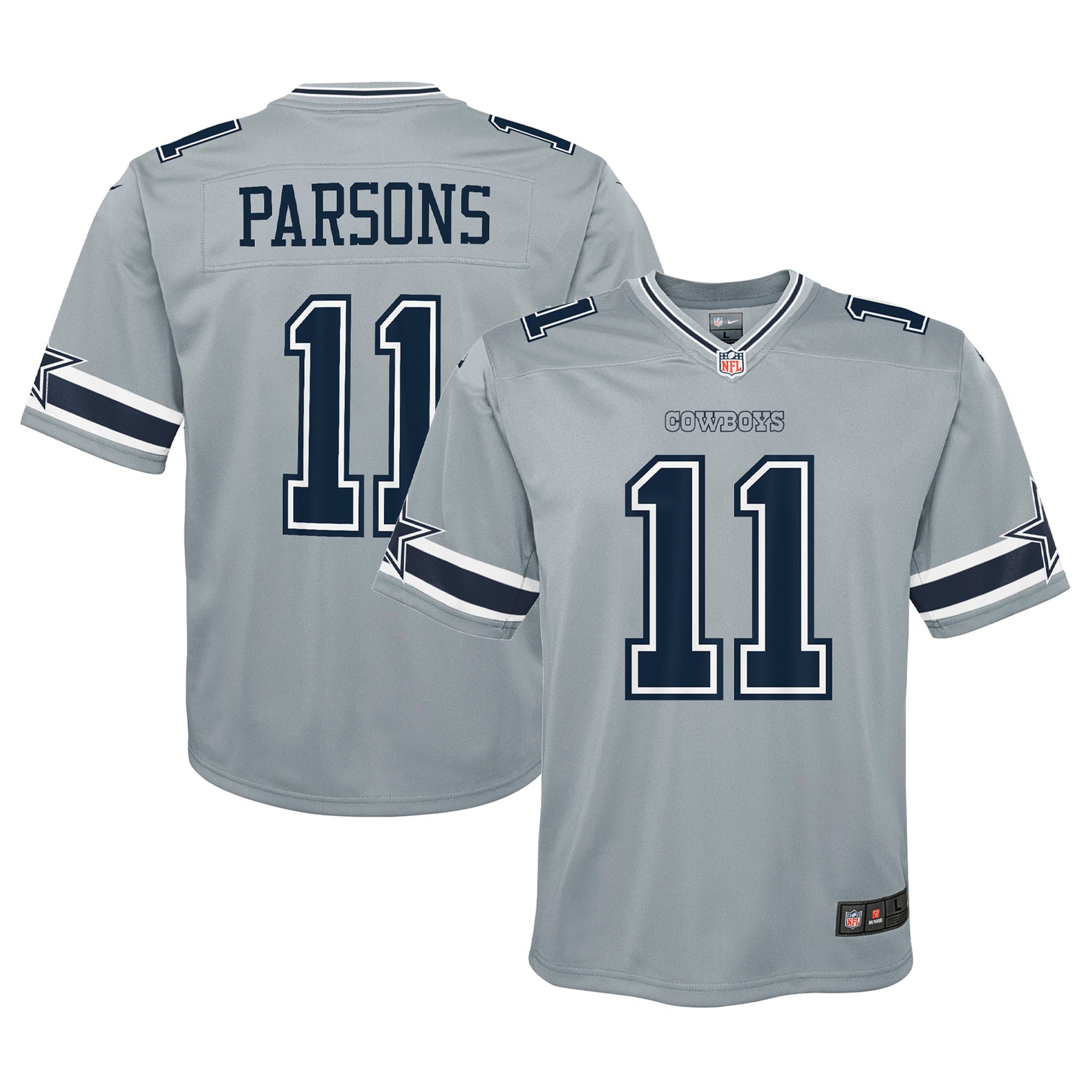Micah Parsons Dallas Cowboys Nike Youth Inverted Game Jersey   Gray