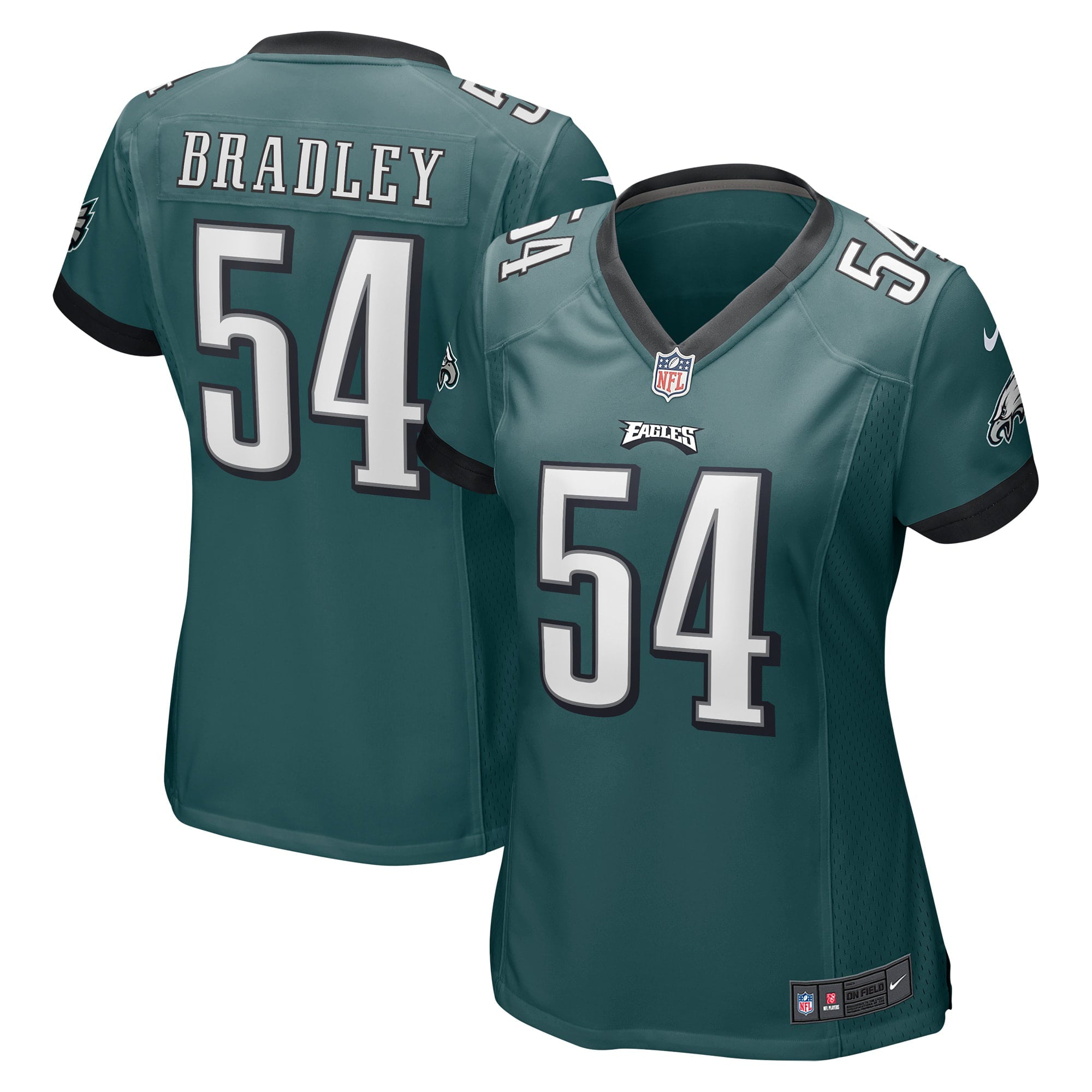 Women s Nike Shaun Bradley Midnight Green Philadelphia Eagles Game Jersey