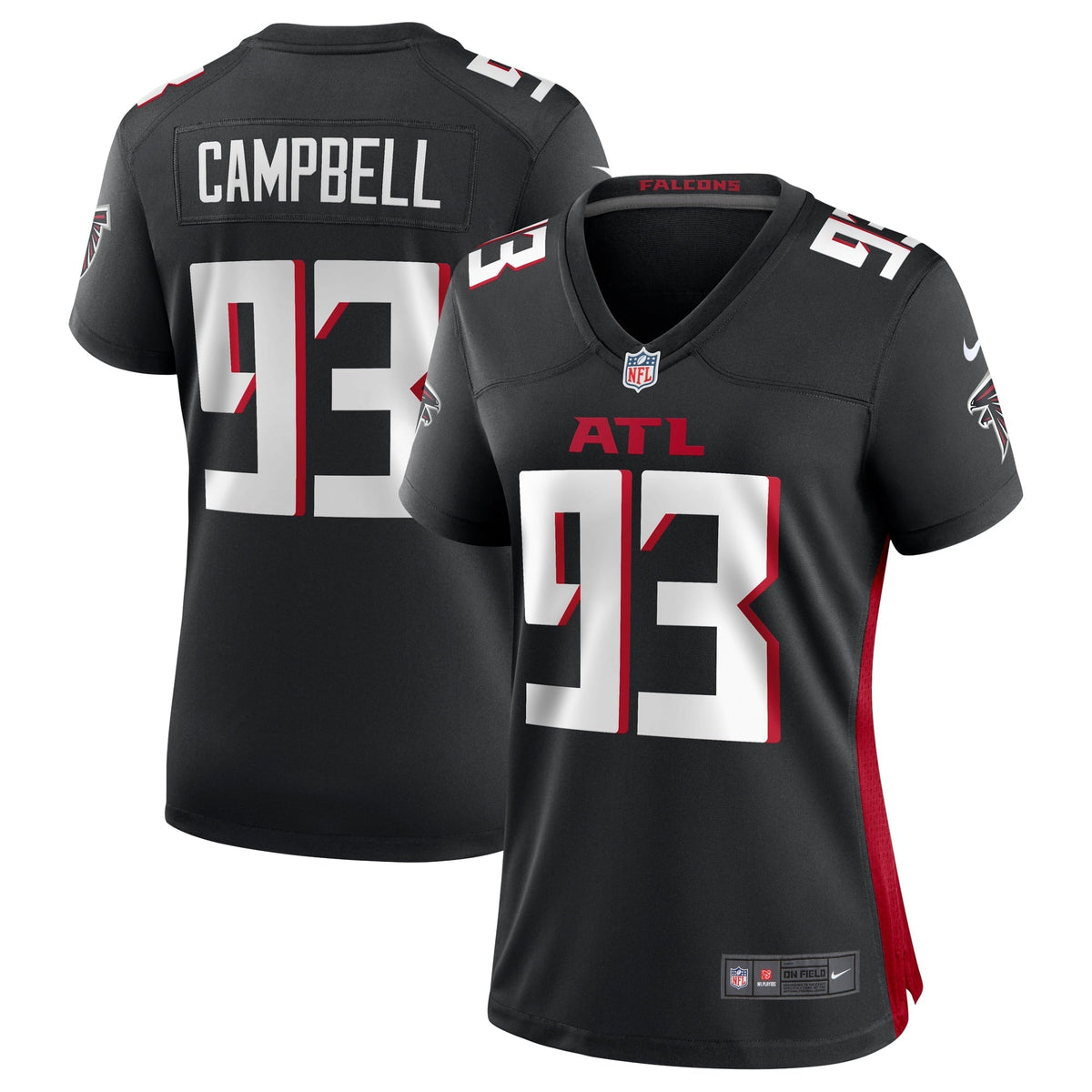 Women s Nike Calais Campbell Red Atlanta Falcons Game Player Jersey