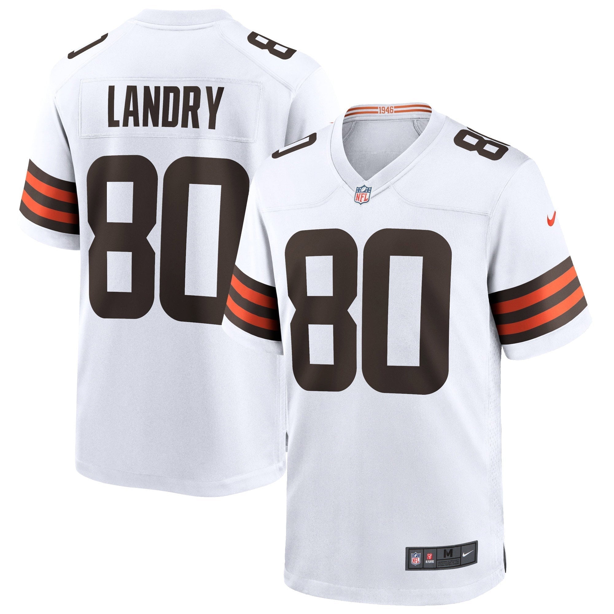 Men s Nike Jarvis Landry White Cleveland Browns Game Jersey