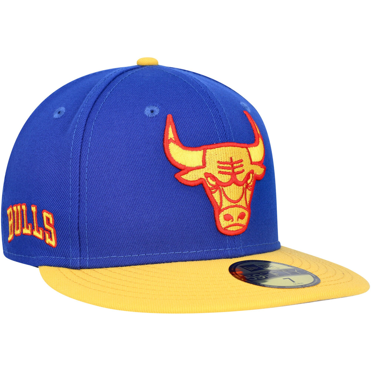 Chicago Bulls New Era Side Patch 59FIFTY Fitted Hat - Blue