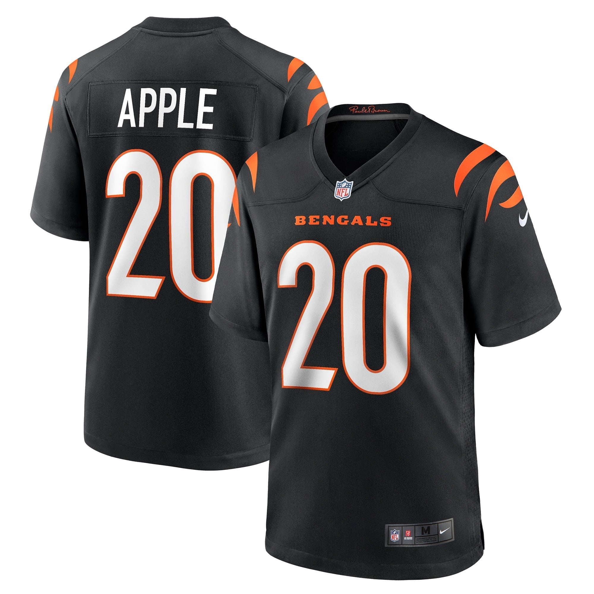 Men s Nike Eli Apple Black Cincinnati Bengals Game Jersey