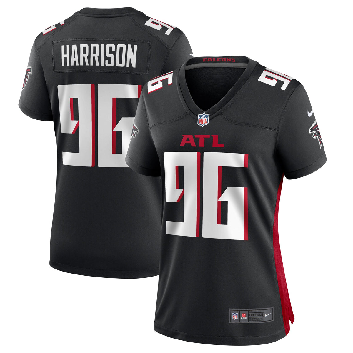 Zach Harrison Atlanta Falcons Nike Women s Team Game Jersey    Black
