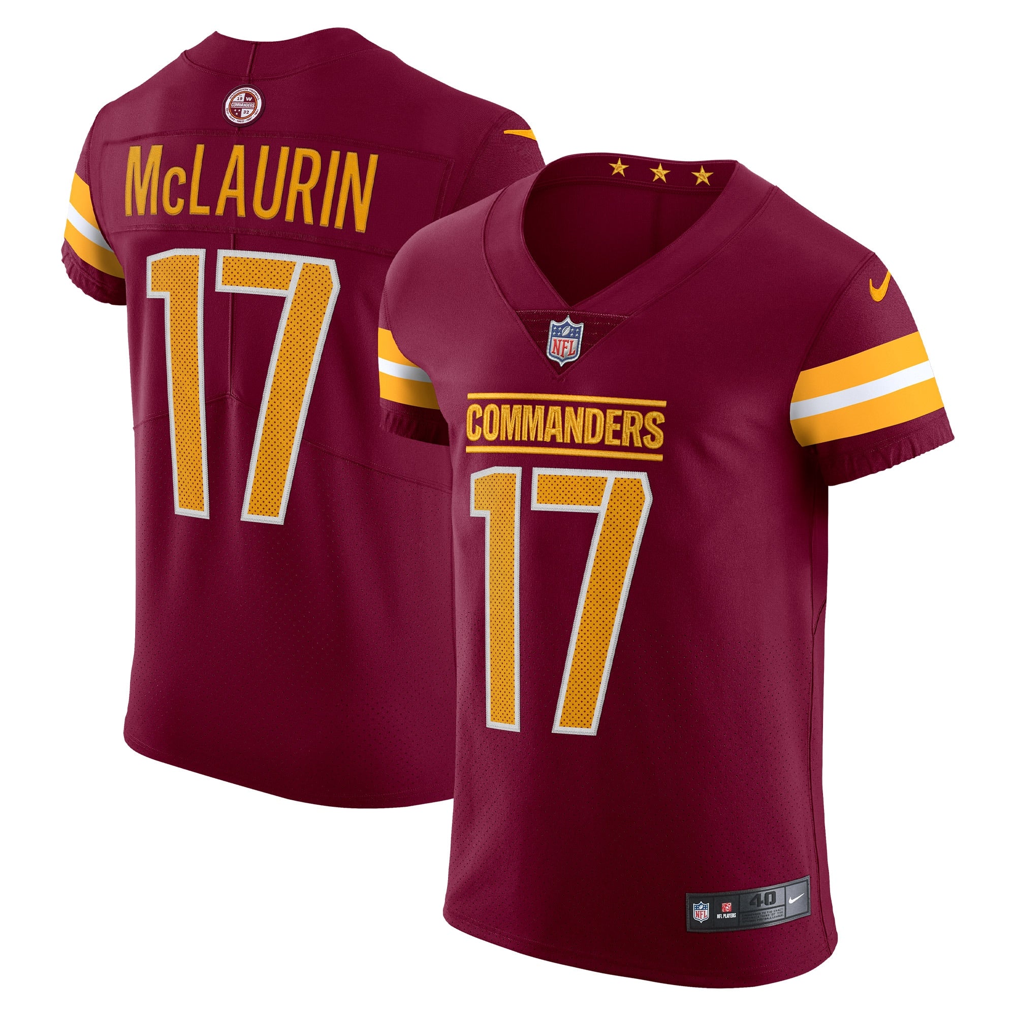 Terry McLaurin Washington Commanders Nike Vapor Elite Jersey   Burgundy
