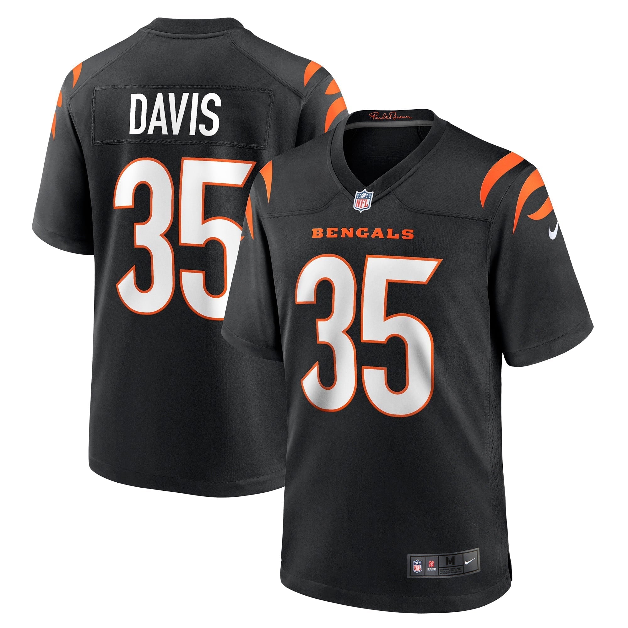 Men s Nike Jalen Davis Black Cincinnati Bengals Game Player Jersey