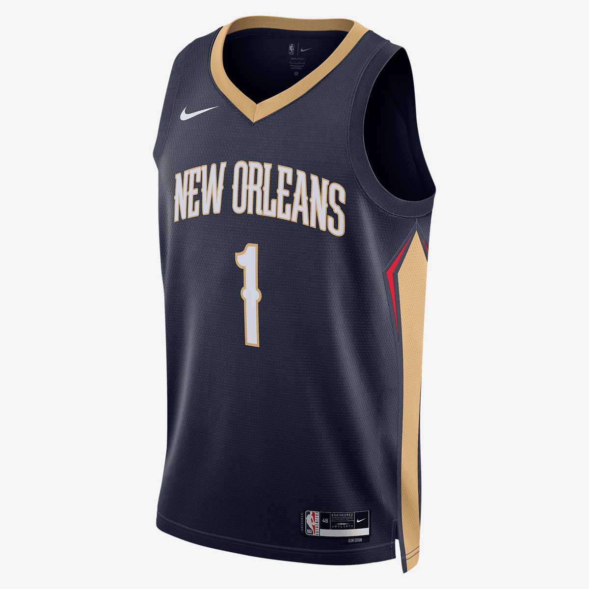 New Orleans Pelicans Icon Edition 2022/23 Nike Dri-FIT NBA Swingman Jersey - College Navy