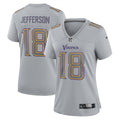 Women s Nike Justin Jefferson Gray Minnesota Vikings Atmosphere Fashion Game Jersey