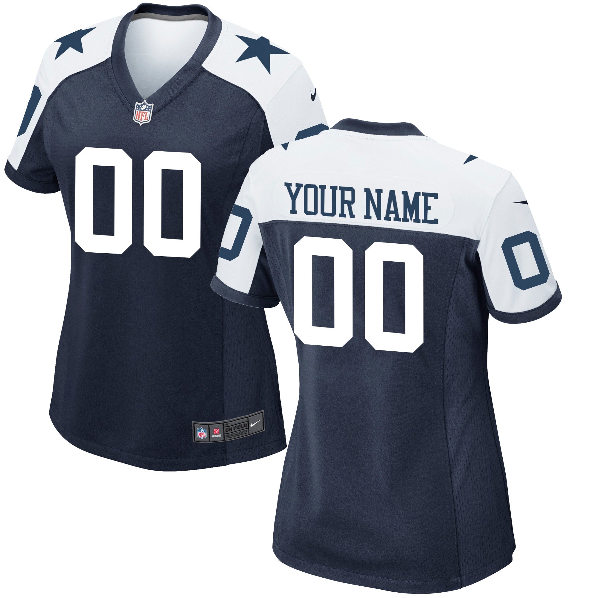 Dallas Cowboys Nike Women s Alternate Custom Game Jersey   Navy