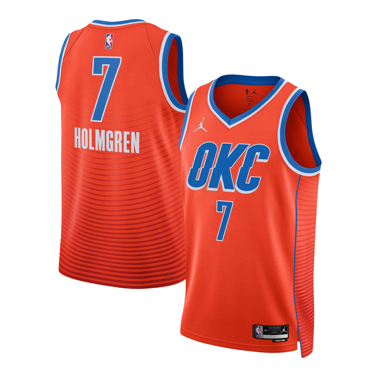 Chet Holmgren Oklahoma City Thunder Jordans Brand Unisex Swingman Jersey - Statement Edition - Orange