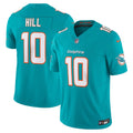 Men s Nike Tyreek Hill Aqua Miami Dolphins Vapor F.U.S.E. Limited Jersey
