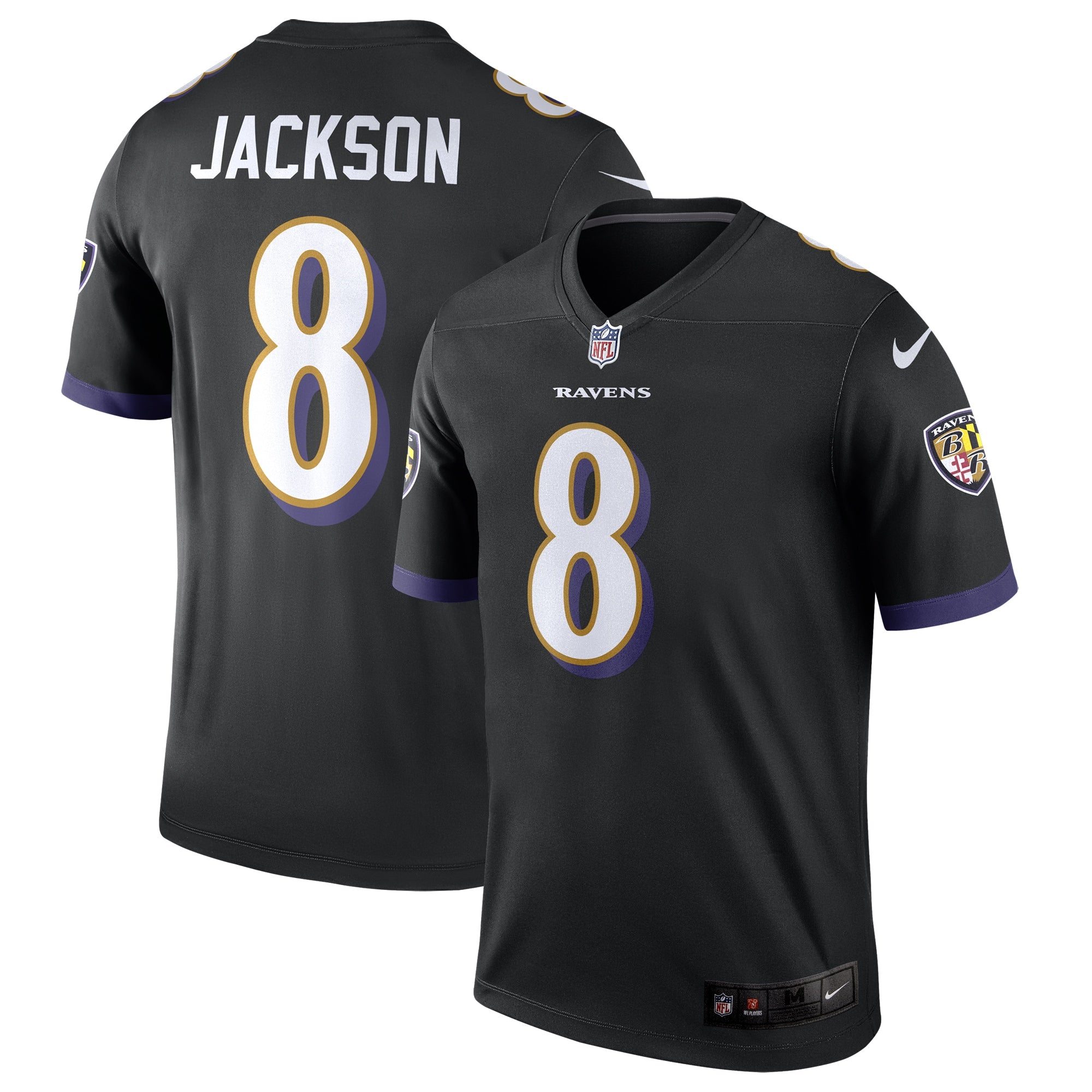Lamar Jackson Baltimore Ravens Nike Legend Jersey   Black