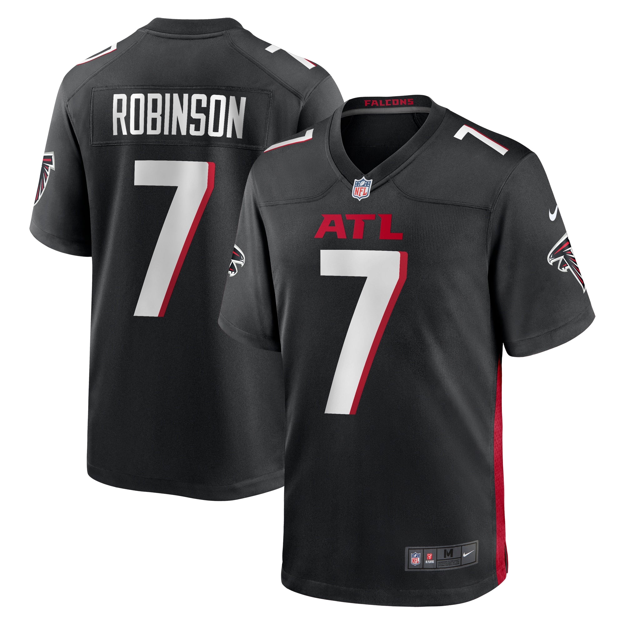 Bijan Robinson Atlanta Falcons Nike 2023 NFL Draft First Round Pick Game Jersey   Black