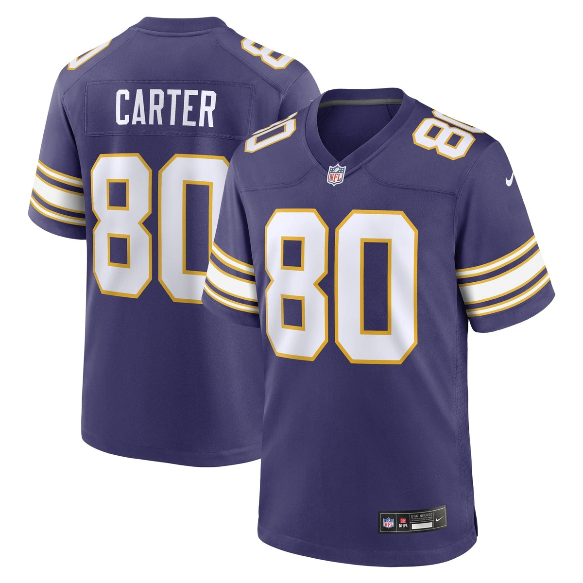 Men s Nike Cris Carter Purple Minnesota Vikings Classic Retired Player Game Jersey