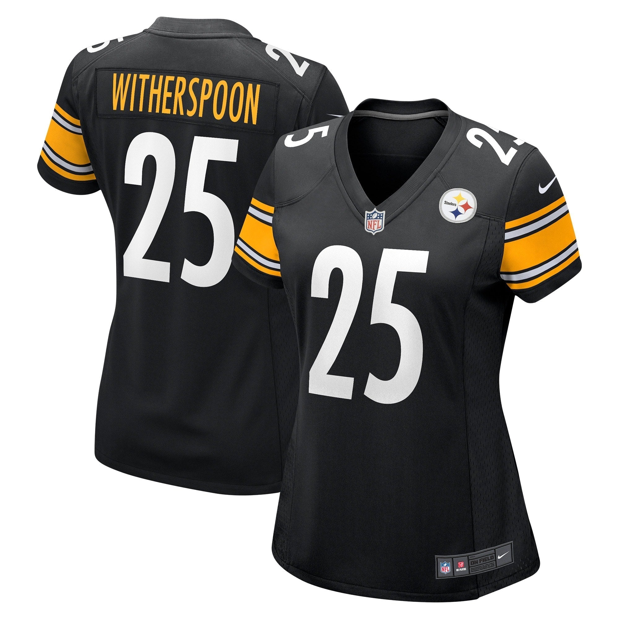 Women s Nike Ahkello Witherspoon Black Pittsburgh Steelers Game Jersey