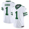 Men s Nike Ahmad Sauce Gardner White New York Jets Legacy Vapor F.U.S.E. Limited Jersey