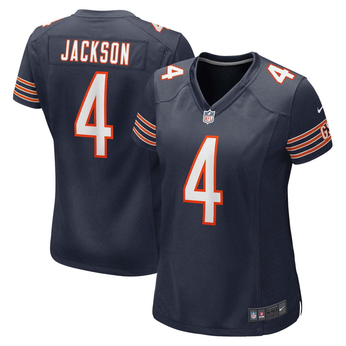 Women s Nike Eddie Jackson Navy Chicago Bears Game Player Jersey