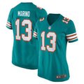 Women s Miami Dolphins Dan Marino Retired Player Jersey Aqua