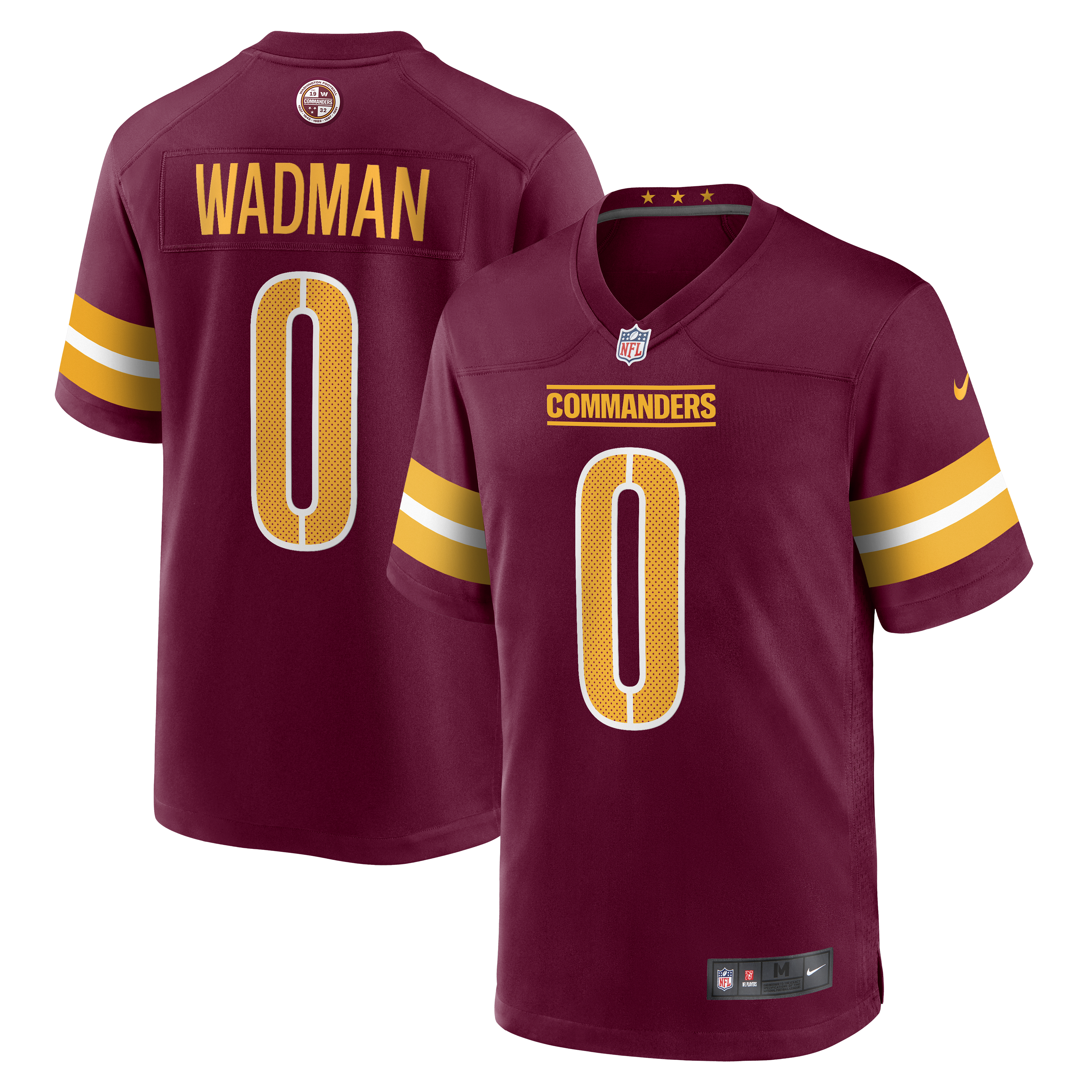 Colby Wadman Washington Commanders Nike  Game Jersey   Burgundy