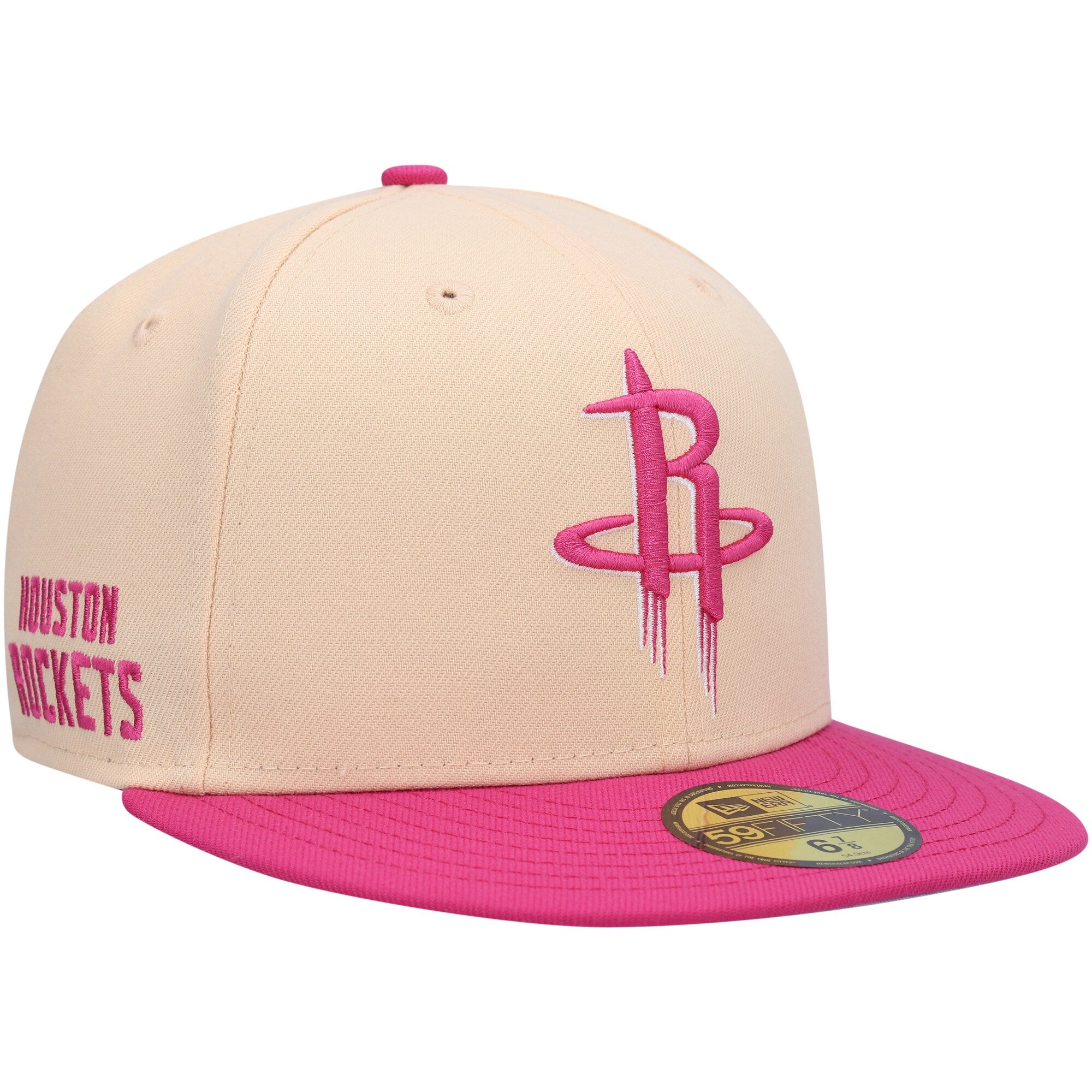 Houston Rockets New Era Passion Mango 59FIFTY Fitted Hat - Orange/Pink