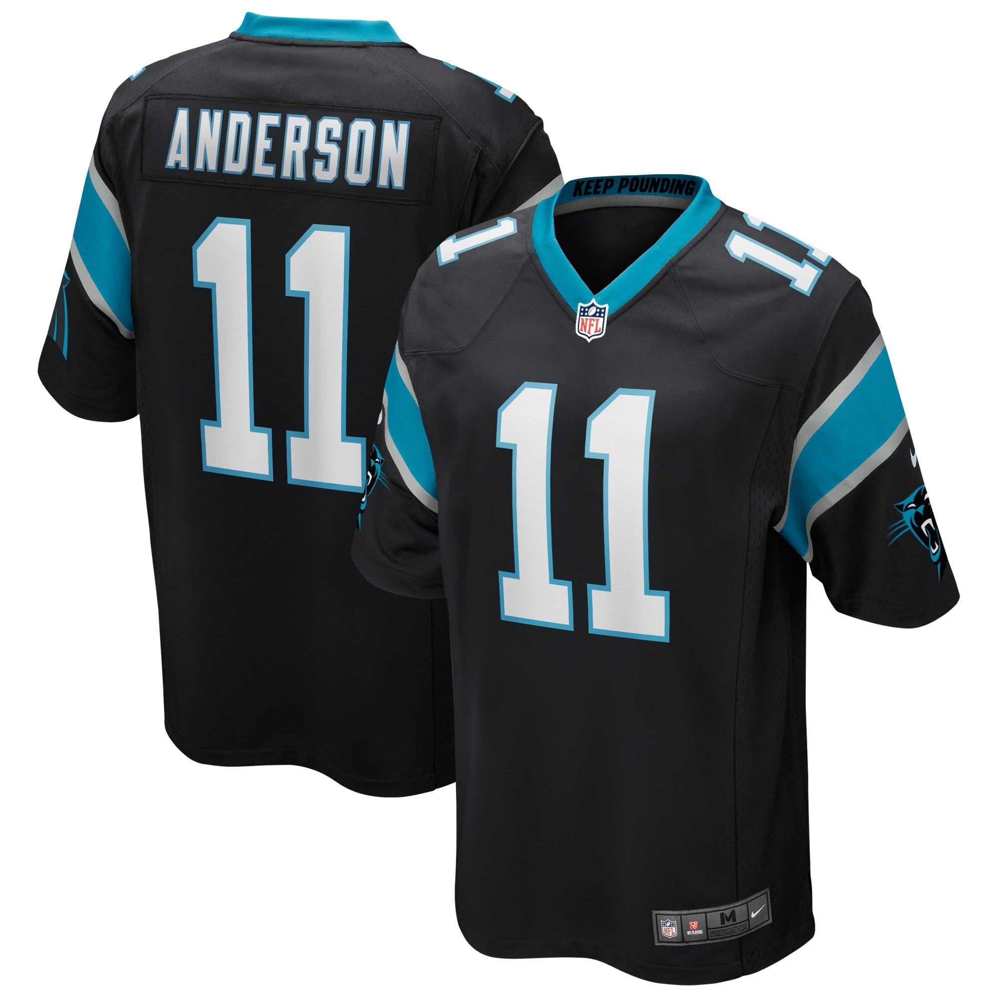 Robbie Anderson Carolina Panthers Nike Game Player Jersey   Black