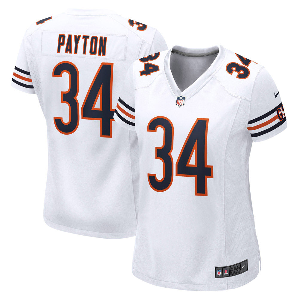 Women s Chicago Bears Walter Payton Retired Game Jersey White
