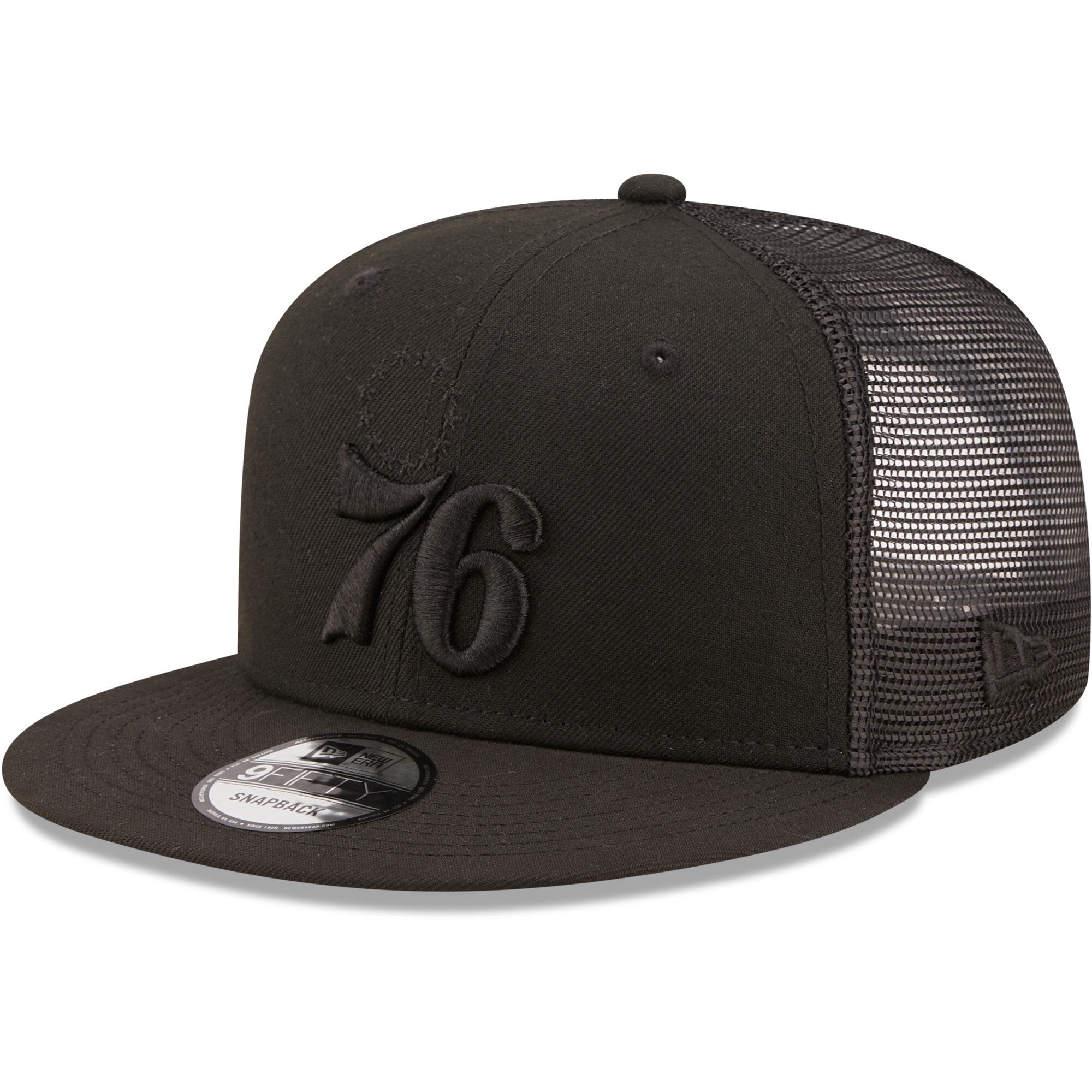 Philadelphia 76ers New Era Classic 9FIFTY Trucker Snapback Hat - Black