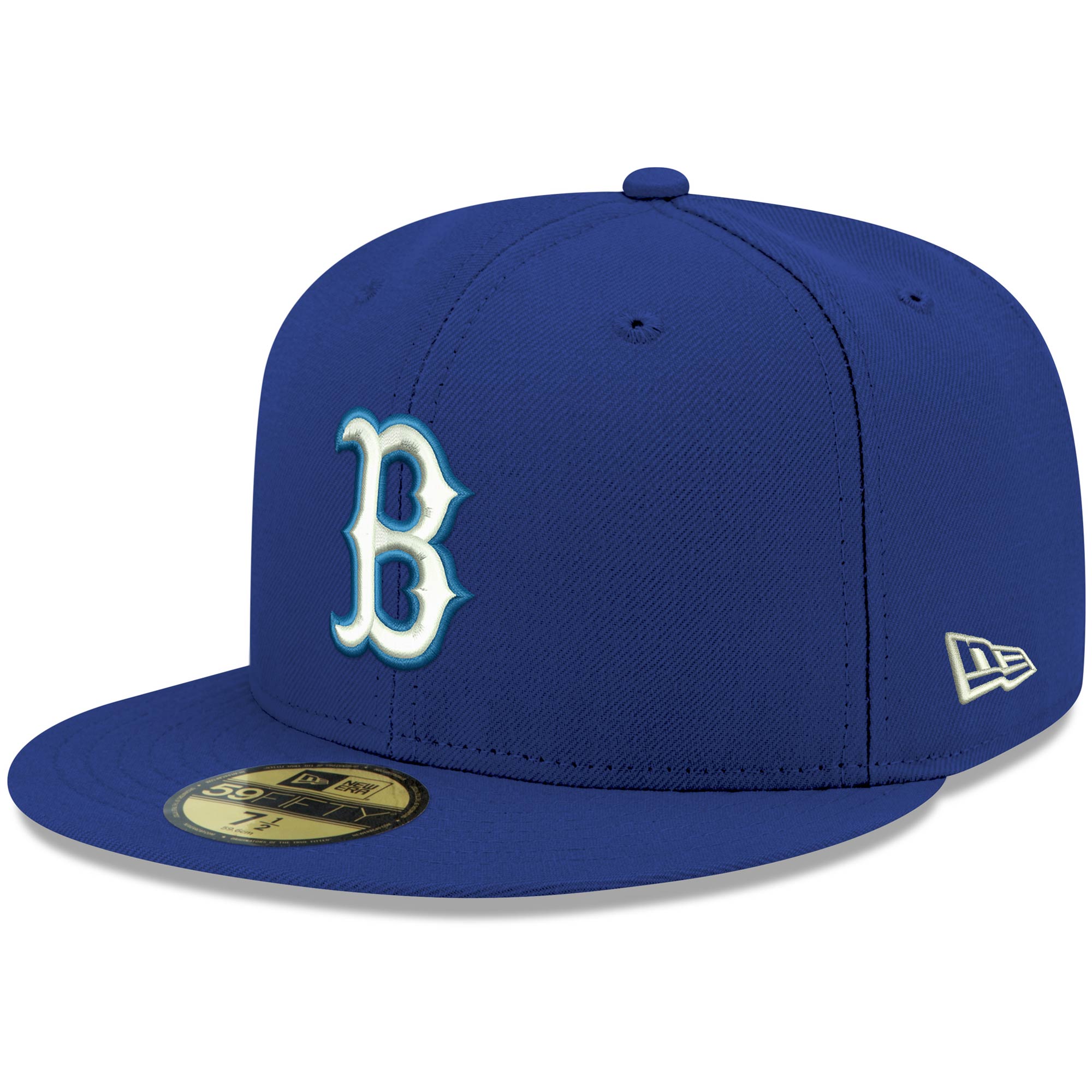 Boston Red Sox New Era White Logo 59FIFTY Fitted Hat - Royal