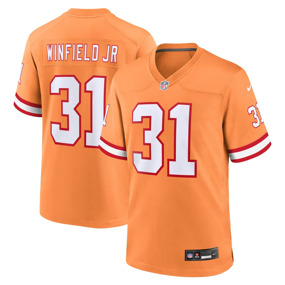 Men s Nike Antoine Winfield Jr. Orange Tampa Bay Buccaneers Throwback Game Jersey
