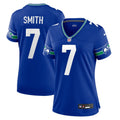 Women s Nike Geno Smith Royal Seattle Seahawks Throwback Player Game Jersey