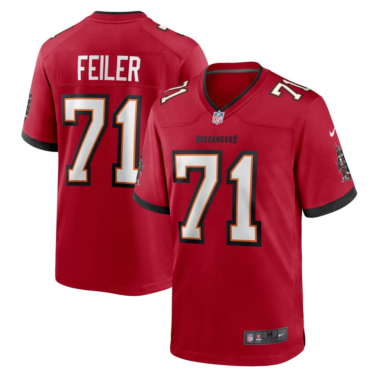 Men s Nike Matt Feiler Red Tampa Bay Buccaneers Game Player Jersey