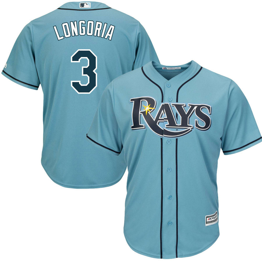 Men's Tampa Bay Rays Evan Longoria Replica Alternate Jersey - Light Blue