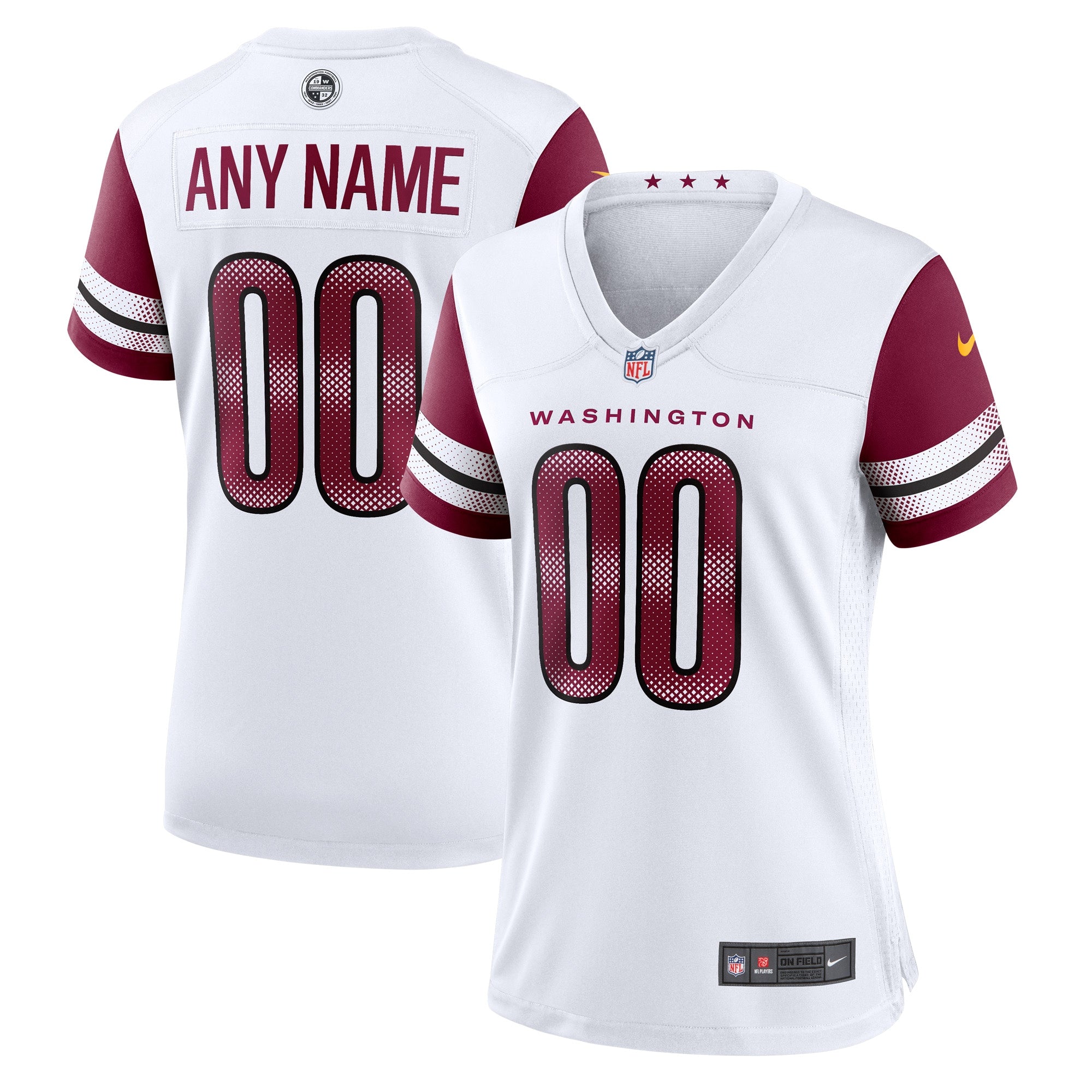 Washington Commanders Nike Women s Game Custom Player Jersey   White