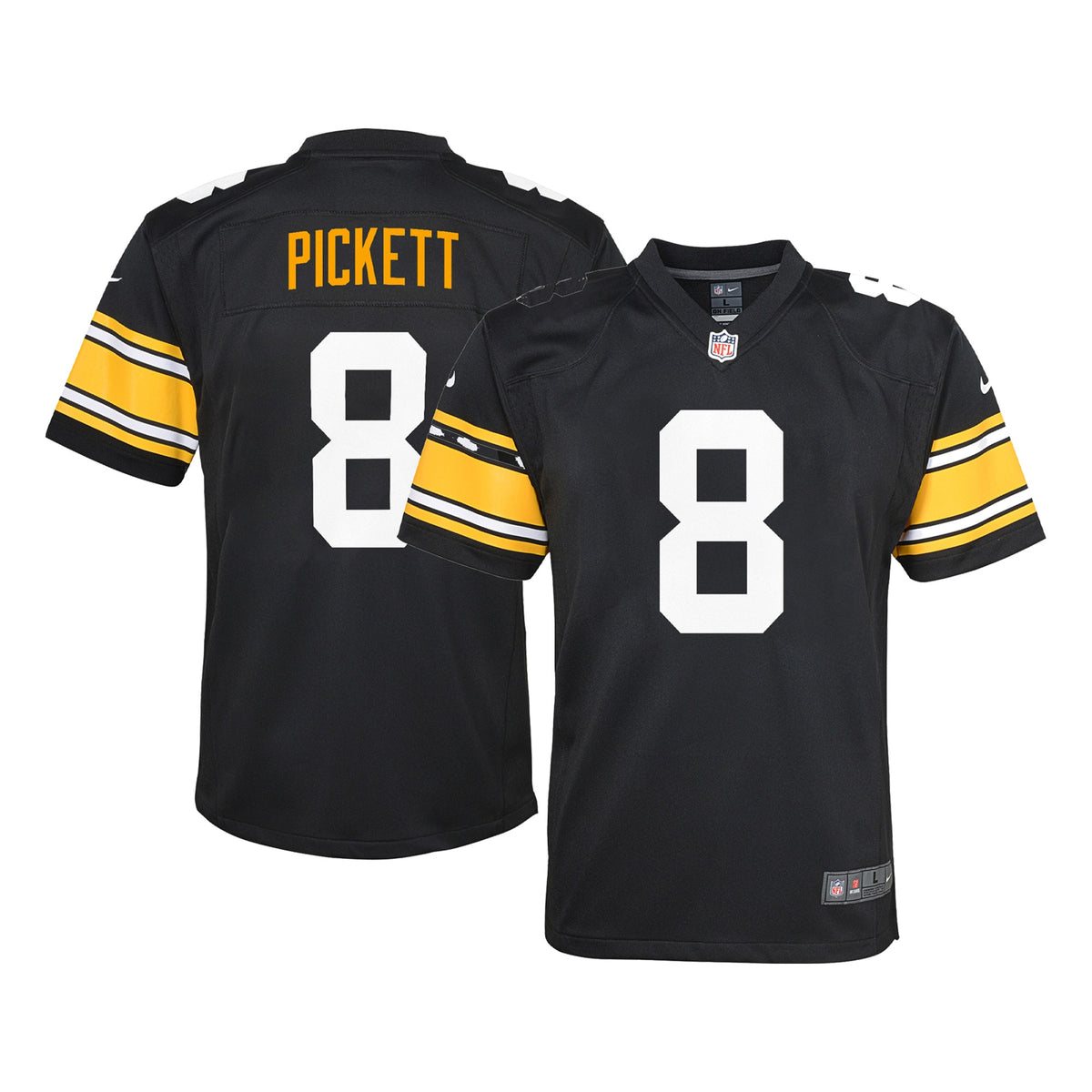 Kenny Pickett Pittsburgh Steelers Nike Youth Game Jersey   Black
