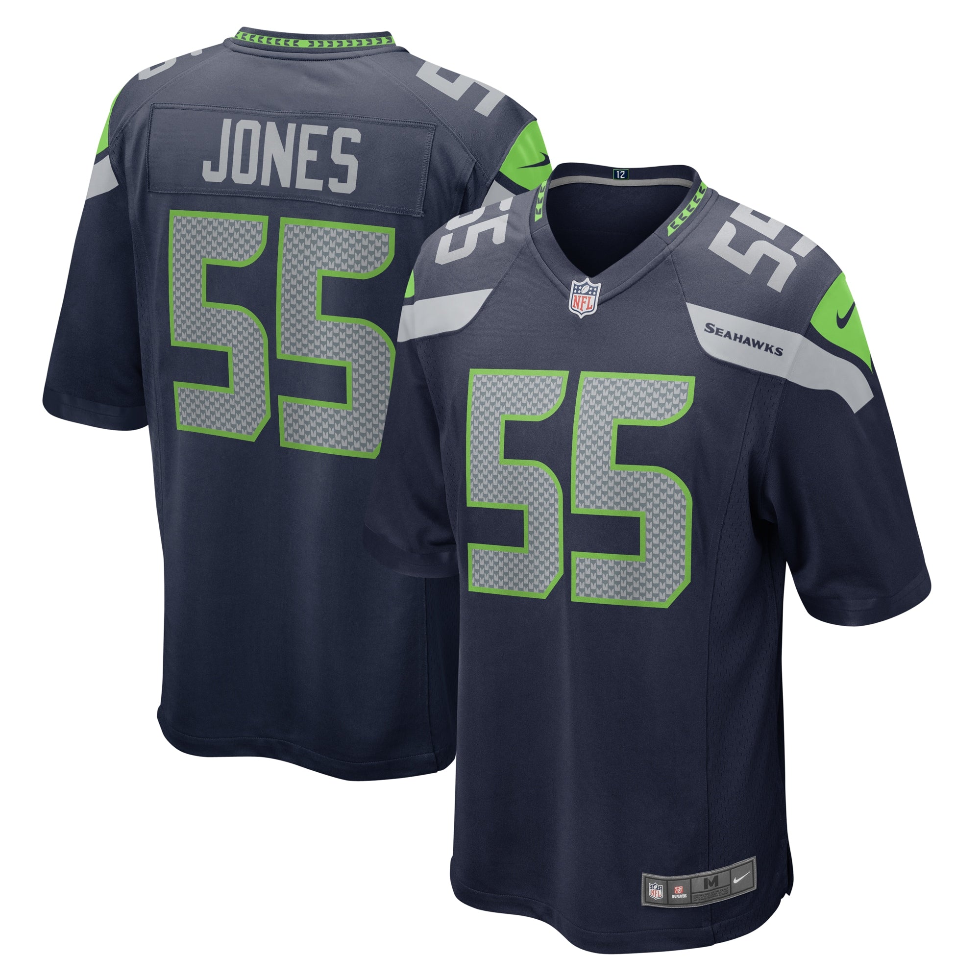 Dre Mont Jones Seattle Seahawks Nike Game Player Jersey College Navy