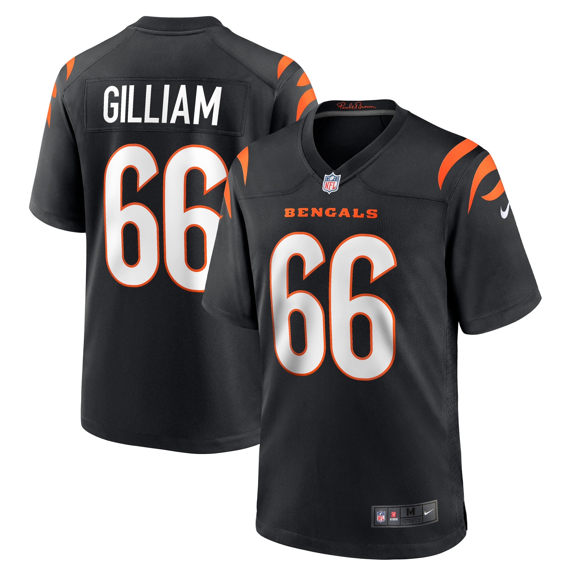 Nate Gilliam Cincinnati Bengals Nike Game Player Jersey   Black