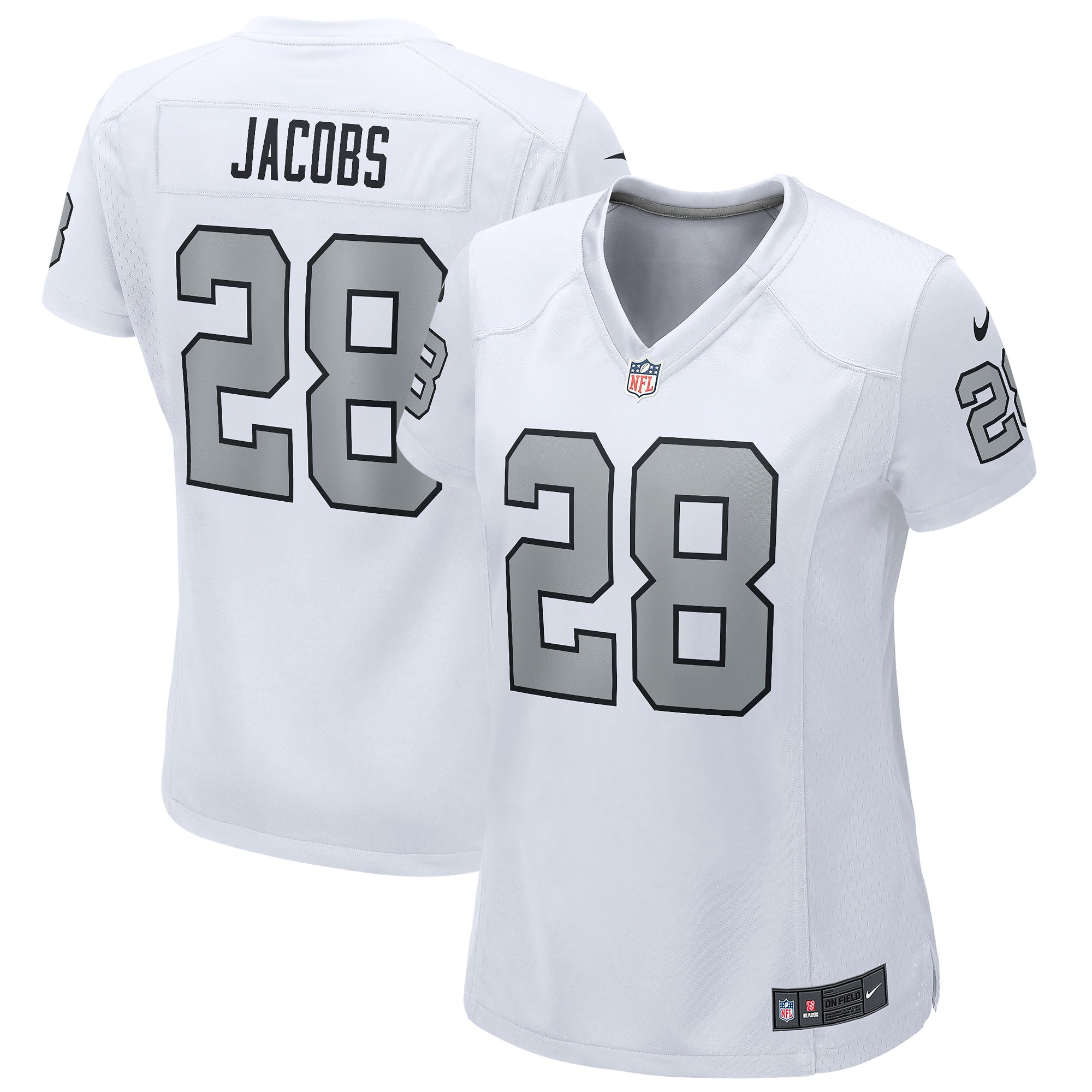 Josh Jacobs Las Vegas Raiders Nike Women s Alternate Game Player Jersey   White