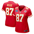 Travis Kelce Kansas City Chiefs Nike Women s Super Bowl LVII Patch Game Jersey   Red
