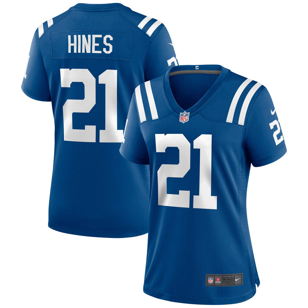Women s Indianapolis Colts Nyheim Hines Game Jersey Royal Blue